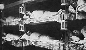 Attendance Prints: Women as war-time firemen in their bunks
