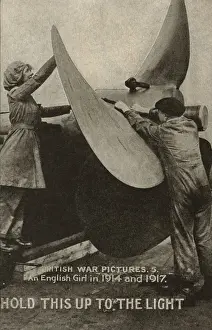 Women War Workers Fit Propellers