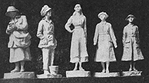 Sculptures Collection: Women war workers by the sculptor Clare Sheridan