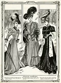 Images Dated 8th March 2016: Women wearing afternoon walking clothing 1905