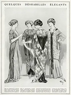 Nightdress Prints: Women wearing negligee 1912