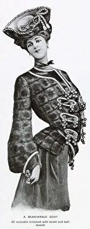 Tassels Gallery: A women wearing a seasonable jacket for winter, with moleskin trimmed with braid
