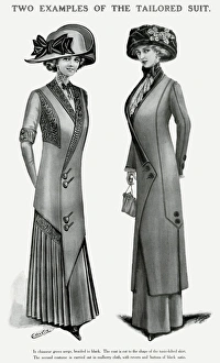 Images Dated 17th October 2017: Two women wearing tailored suits 1909