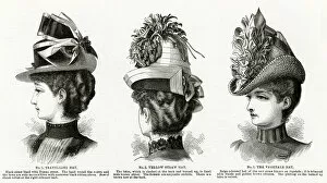 Images Dated 13th October 2017: Women wearing victorian headwear 1886