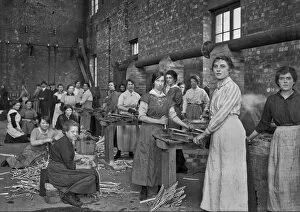 Women workers in a factory - WW1 era