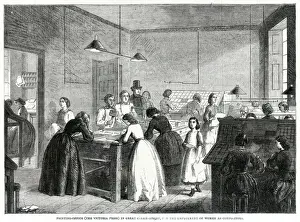 Coram Prints: Women working at the Victoria Press 1861