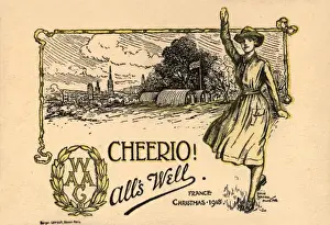 Women WW1 WaC Christmas Card