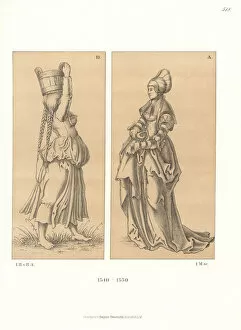 Womens costumes of the first half of the 16th century