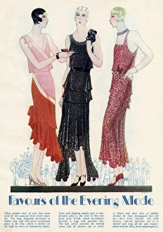 Images Dated 10th November 2017: Womens evening dresses 1929