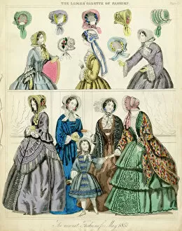 Images Dated 6th February 2017: Womens fashions for May 1851