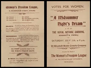 Midsummer Prints: Womens Freedom League Fund-Raiser Play