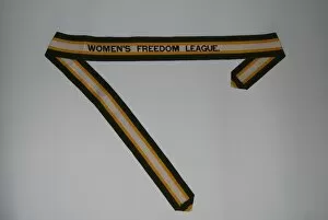 Images Dated 9th October 2013: Womens Freedom League Sash