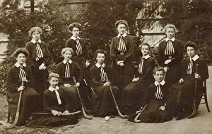 Necktie Prints: Womens Hockey Team, Captain is future Mrs Ernest Shackleton