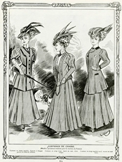 Images Dated 17th October 2017: Womens hunting attire 1906