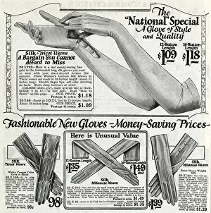 Weave Prints: Womens long gloves 1924