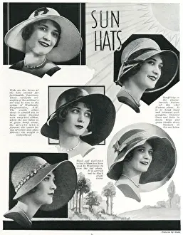 Millinery Prints: Womens sun hats for the spring 1930