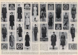 Uniforms Collection: Womens uniforms and badges, WW2