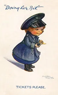 Womens War Work WW1 Ticket Collector