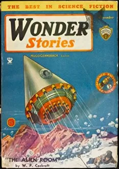Climbers Gallery: Wonder Stories Scifi Magazine Cover, The Alien Room