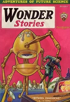 Seized Collection: Wonder Stories Scifi Magazine Cover, Between Dimensions