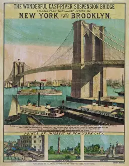 Connecting Prints: The wonderful East-River suspension bridge connecting the gr