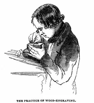 Images Dated 23rd March 2017: Wood Engraver C1850