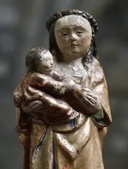 Autonomous Prints: Woodcarving of Virgin. Patron-saint of Cantabria. Sanctuary