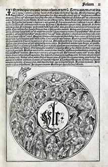 1493 Prints: Woodcut depicting the creation