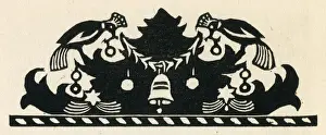 Woodcut print in Come Christmas