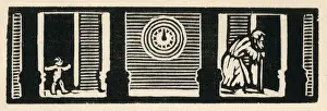 Woodcut print in Come Christmas