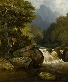 Images Dated 7th September 2010: Wooded Glen with Angler