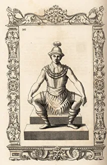 Huyot Prints: Wooden carved idol Kivvasa found in a charnel house in Secoton