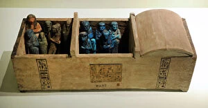 Figurine Collection: Wooden chest for ushabties. Egypt