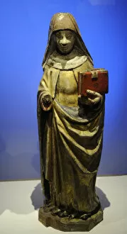 Images Dated 11th July 2015: Wooden figure of Saint Birgitta of Sweden