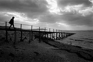 Cold Gallery: Wooden jetty, Arran, Scotland