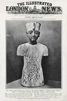 Images Dated 9th November 2020: Wooden portrait dummy of Tutankhamun
