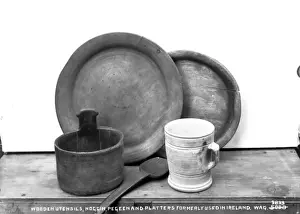 Platters Prints: Wooden Utensils, Noggin, Pegeen and Platters for merly used