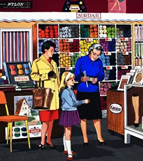 At the wool shop