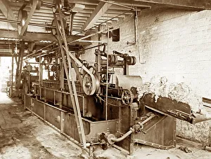 A wool washing machine in a woollen mill in Bradford