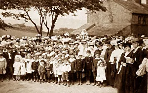 Holmfirth Prints: Wooldale School Feast, Holmfirth 1908