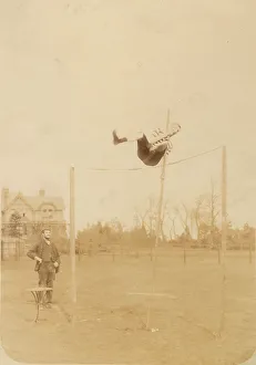 Woolfe family of The Clough, Hale, Bucklow, Cheshire - pole vaulter. Date: 1889
