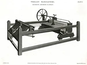 Images Dated 27th March 2019: Woollen Manufacturing - Slubbing Machine or Billy