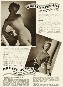 Woollen Prints: Woolly step-ins & dressy jumper 1940 Woolly step-ins & dressy jumper 1940