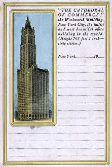 Skyscrapers Prints: The Woolworth Building, USA - The Cathedral of Commerce