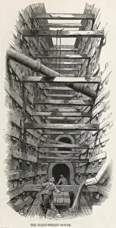 Work on the Fleet Street Sewer, London, 1845