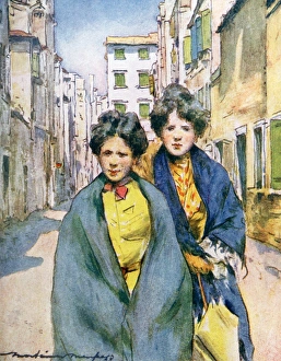 Menpes Gallery: Work girls - Venice, Italy