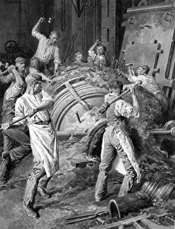 Hammering Prints: Workers with hammers