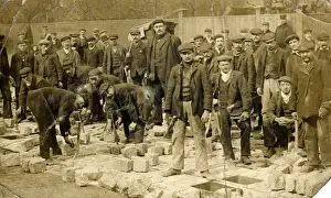 Workers Laying Tram Track
