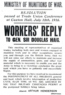 Workers Reply to General Sir Douglas Haig, WW1 Workers Reply to General Sir Douglas Haig, WW1