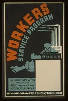 Program Prints: Workers service program... Rockford, Illinois